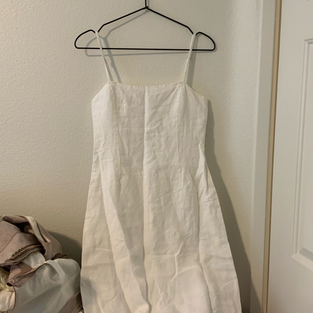 New with tags Bella Dahl x Free People White Linen Summer Midi Slip Dress - Picture 5 of 5